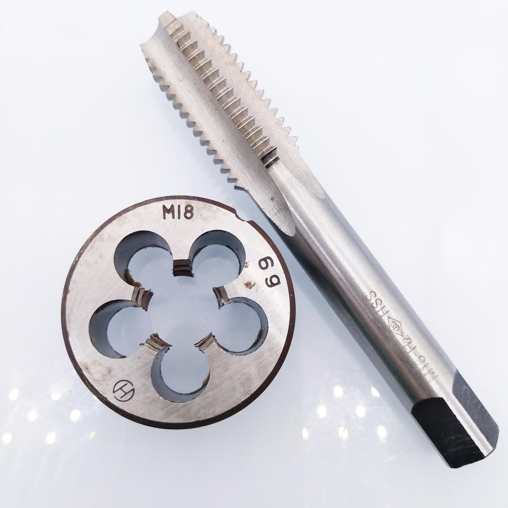 US Stock HSS M18 x 2.5mm Tap & M18 x 2.5mm Die Metric Thread Right Hand