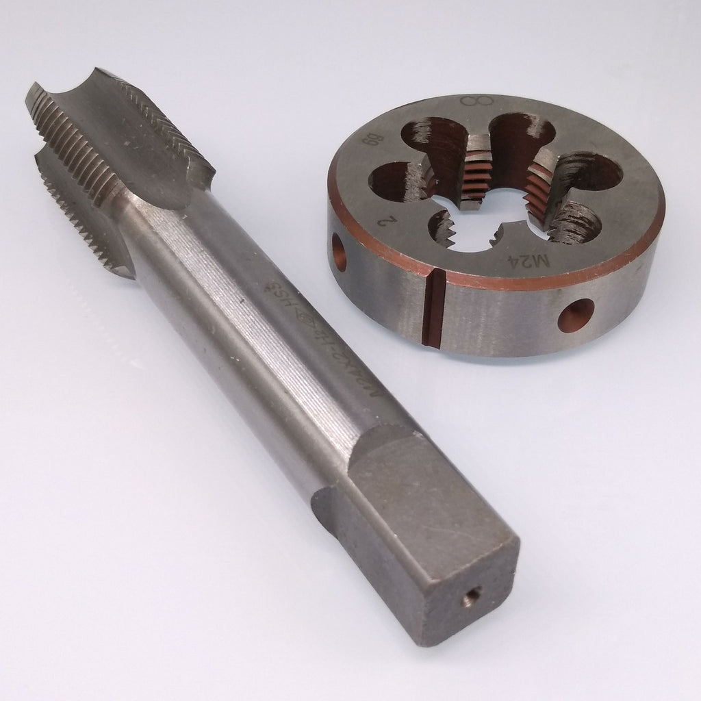 HSS M24 x 2mm Tap & M24 x 2.0mm Die Metric Thread Right Hand
