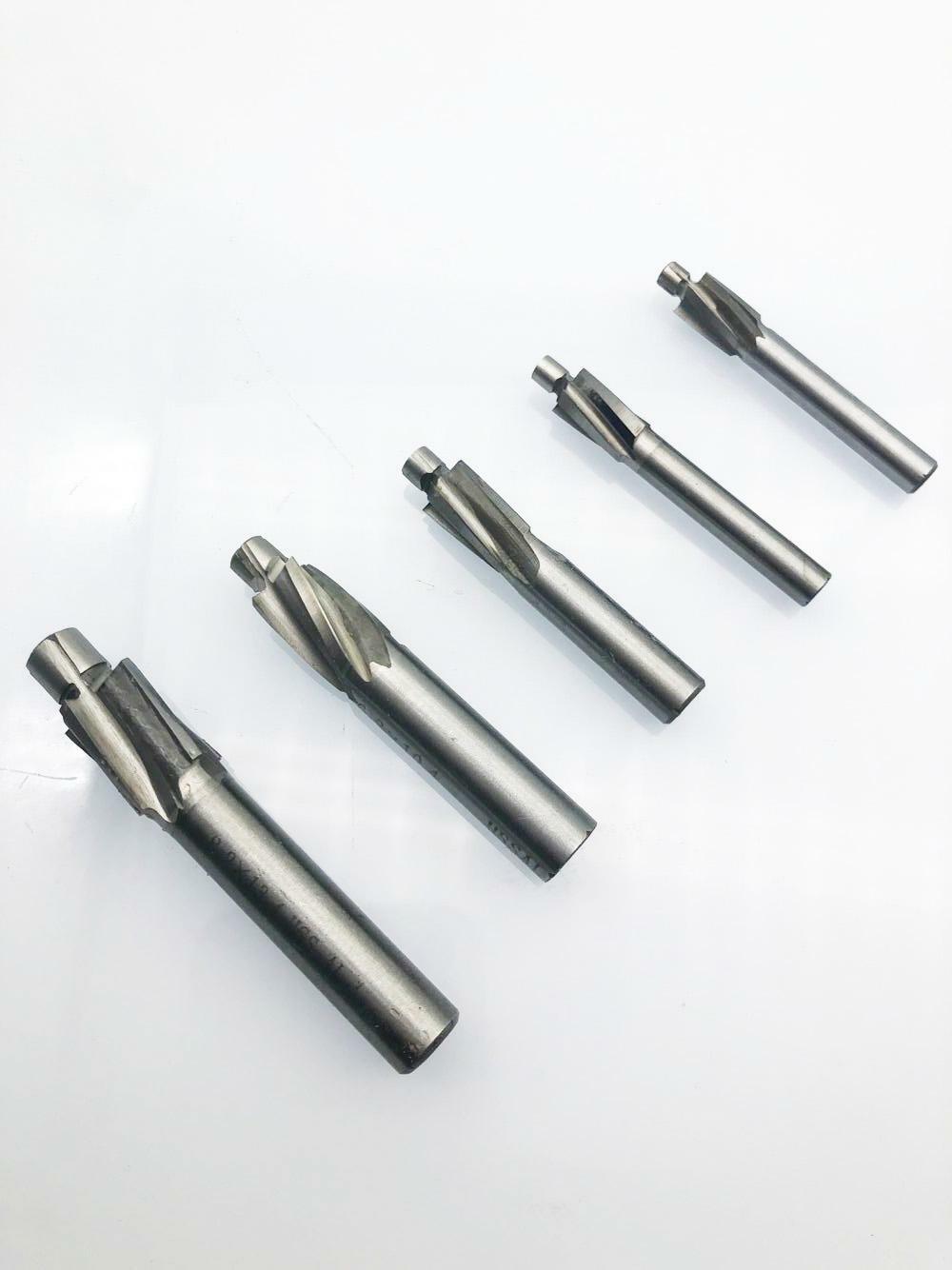 5pc 4 Flute Countersink HSS-AL End Mill Cutter Pilot Slot Drill Bits Tool M3-M8