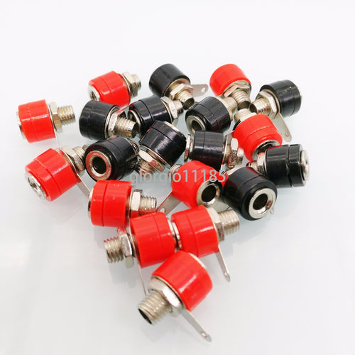 20x 4mm Banana Plug Female Jack Socket Speaker Connector Red Black 312A