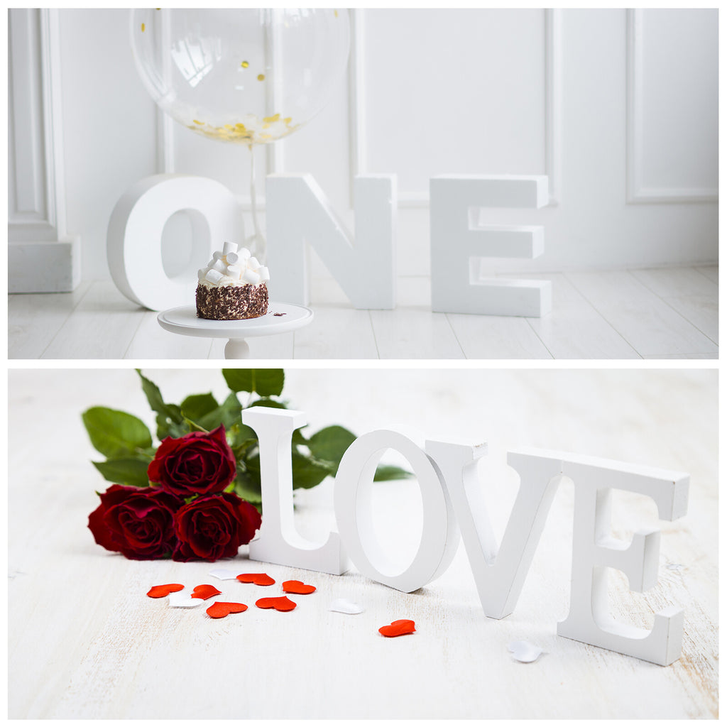 2pcs Foam Letters B Letter EPS White Polystyrene Letter Foam 100mm/4 Inch