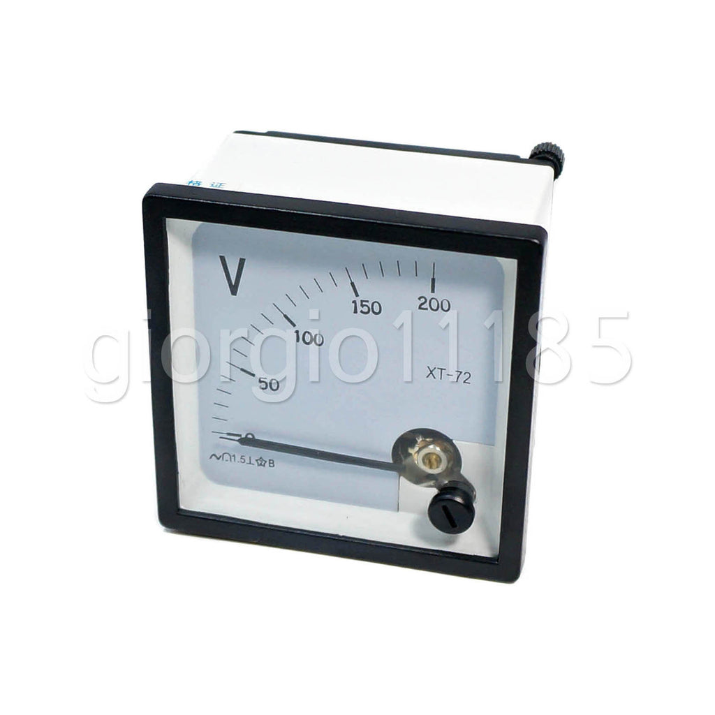 US Stock AC 0~200V Square Analog Volt Pointer Needle Panel Meter Voltmeter XT-72