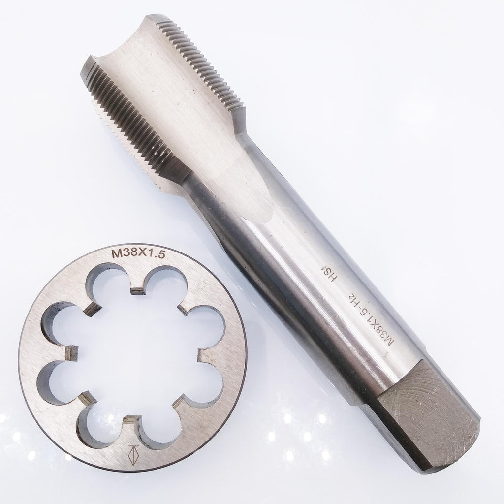 HSS M38 x 1.5mm Tap & M38 x 1.5mm Die Metric Thread Right Hand