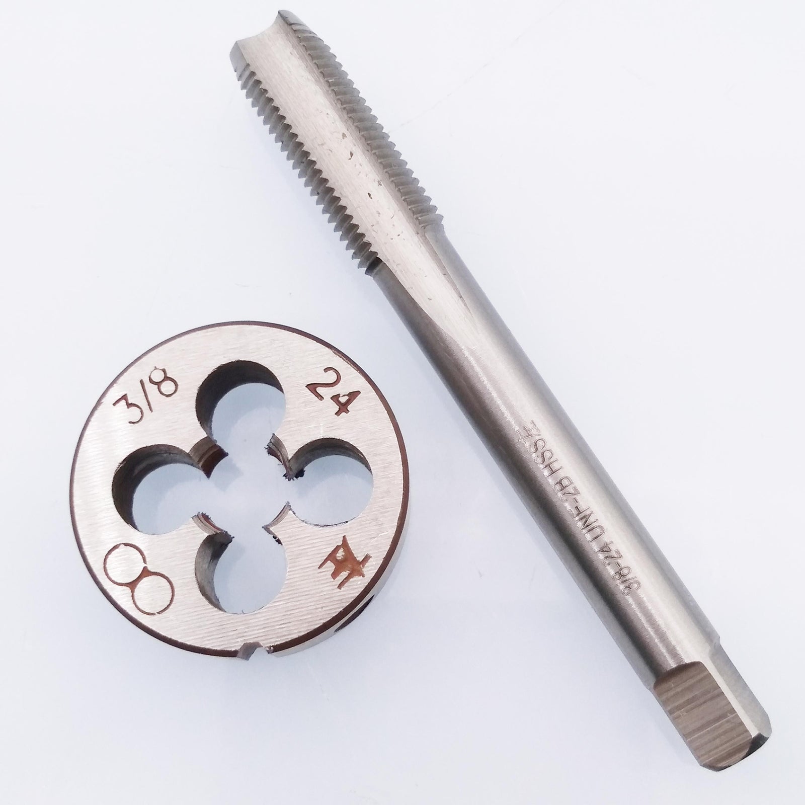 US Stock HSS 3/8-24 UNF Tap Left Hand & 3/8-24 UNF Die Left Hand