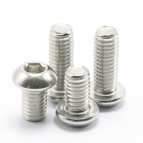 100pcs Button Head Hex Socket Stainless Steel Screws & Nuts #2-56 x 3/16