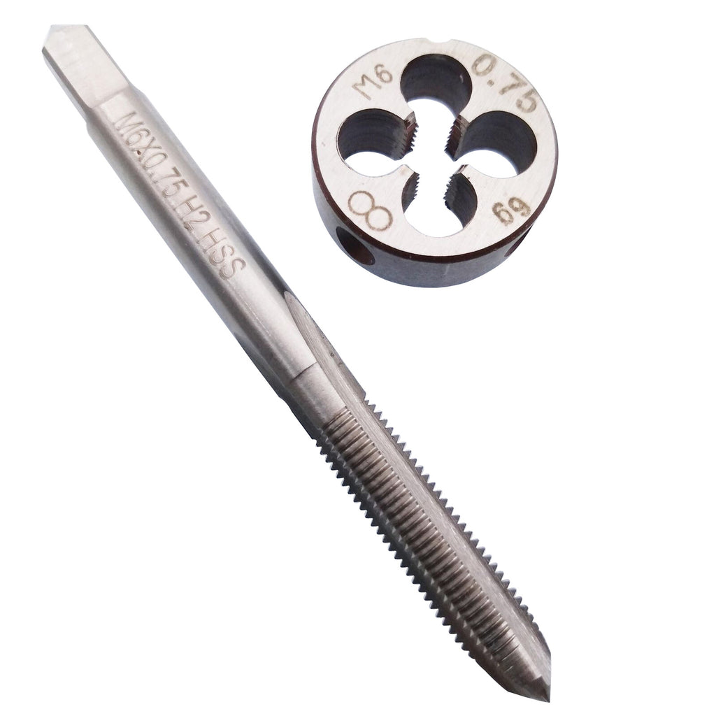 HSS M6 x 0.75mm Tap & M6 x 0.75mm Die Metric Thread Right Hand