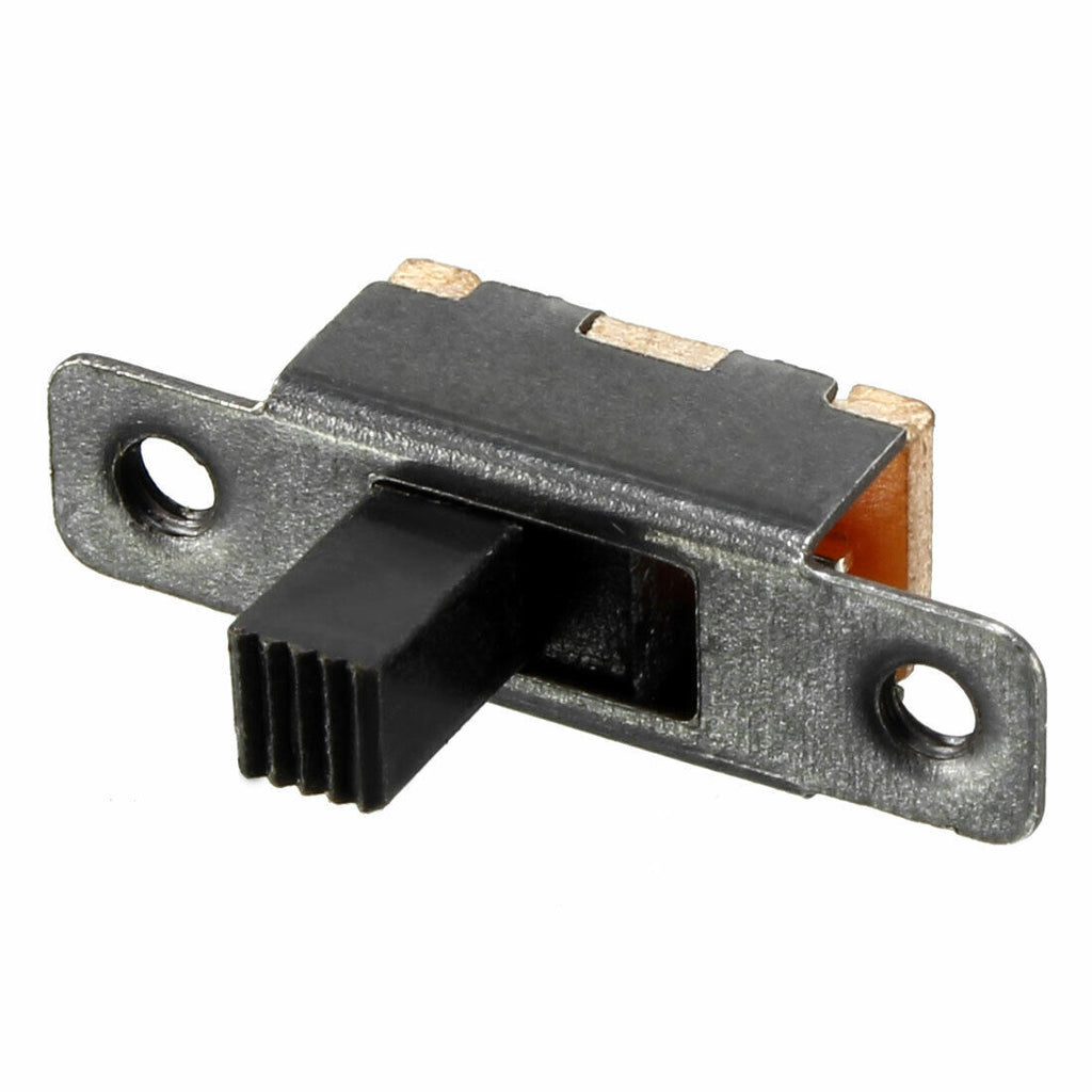 50pcs Vertical Slide Switch SPDT 3 Clamps PCB Panel Locking 5mm