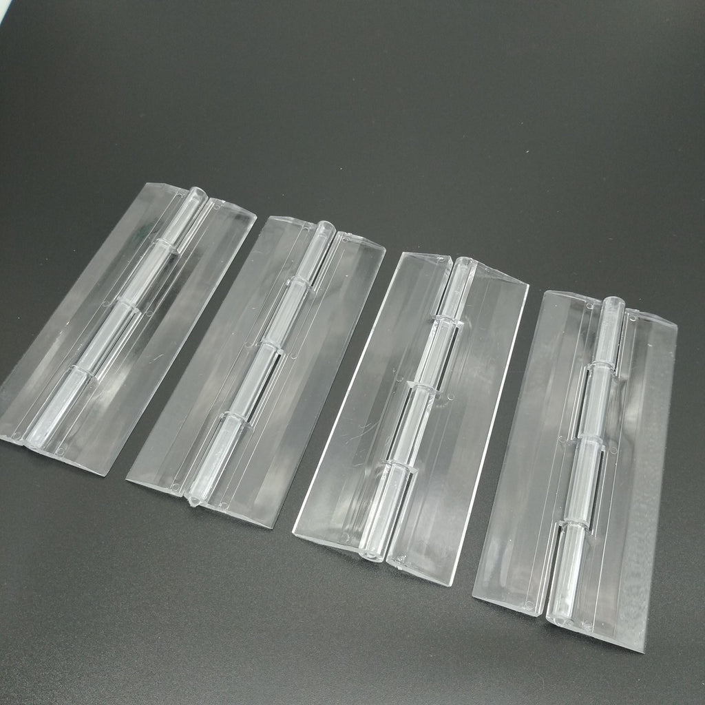 US Stock 4pcs Clear PMMA Acrylic Plastic Folding PMMA Hinge 100 x 42mm