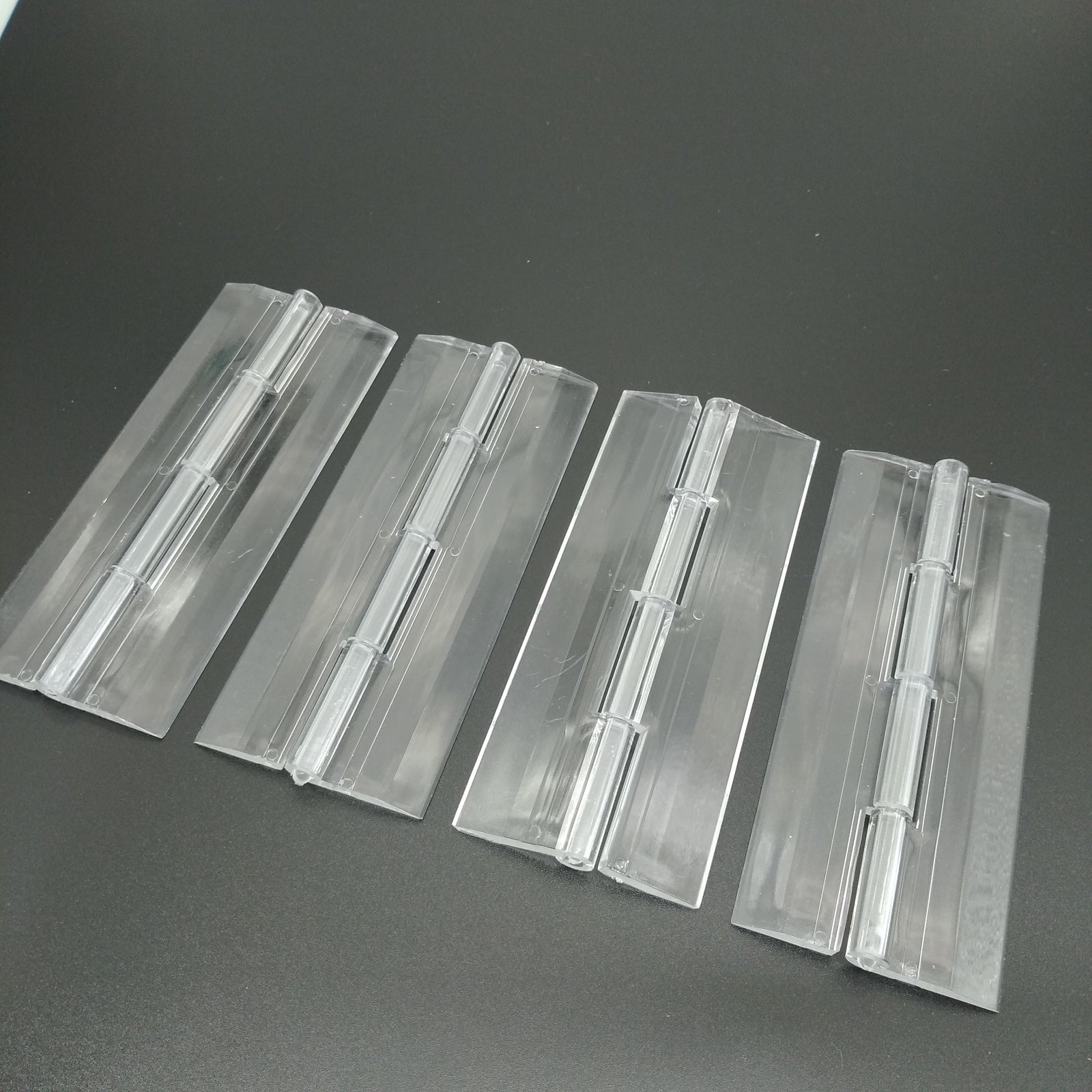 US Stock 4pcs Clear PMMA Acrylic Plastic Folding PMMA Hinge 100 x 42mm