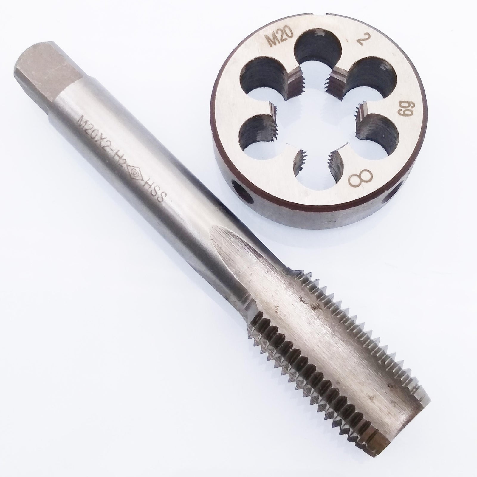 US Stock HSS M20 x 2mm Tap & M20 x 2.0mm Die Metric Thread Right Hand