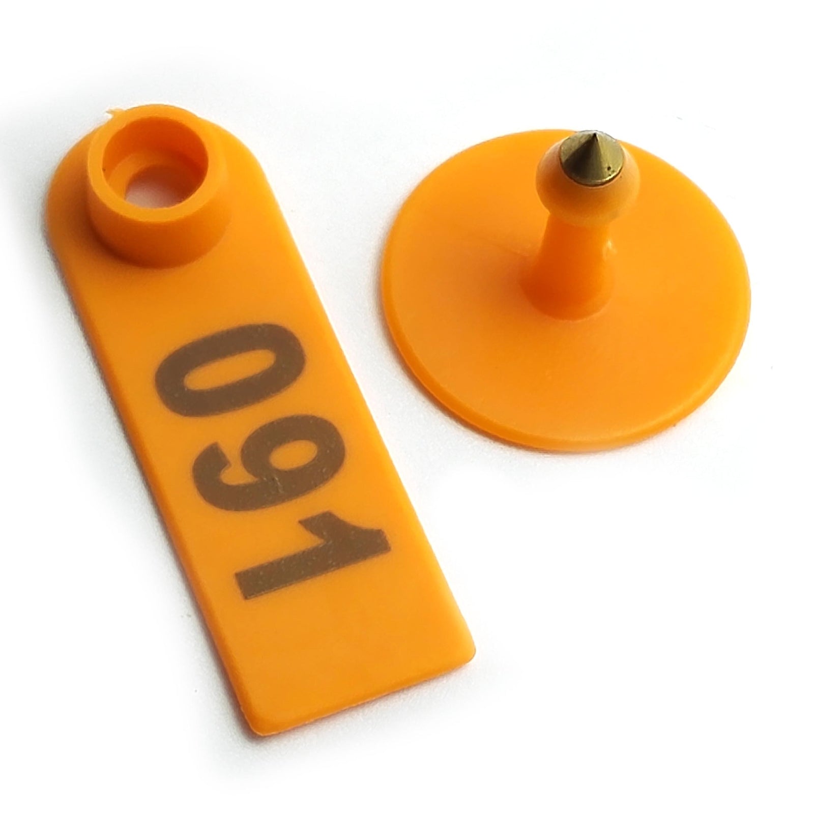 US Stock 100x Orange 001-100 Number Plastic Livestock Ear Tag For Goat Sheep