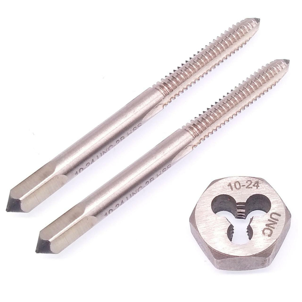 HSS 10-24 Taper & Plug Tap & 10-24 Hexagon Die Thread Right Hand Set