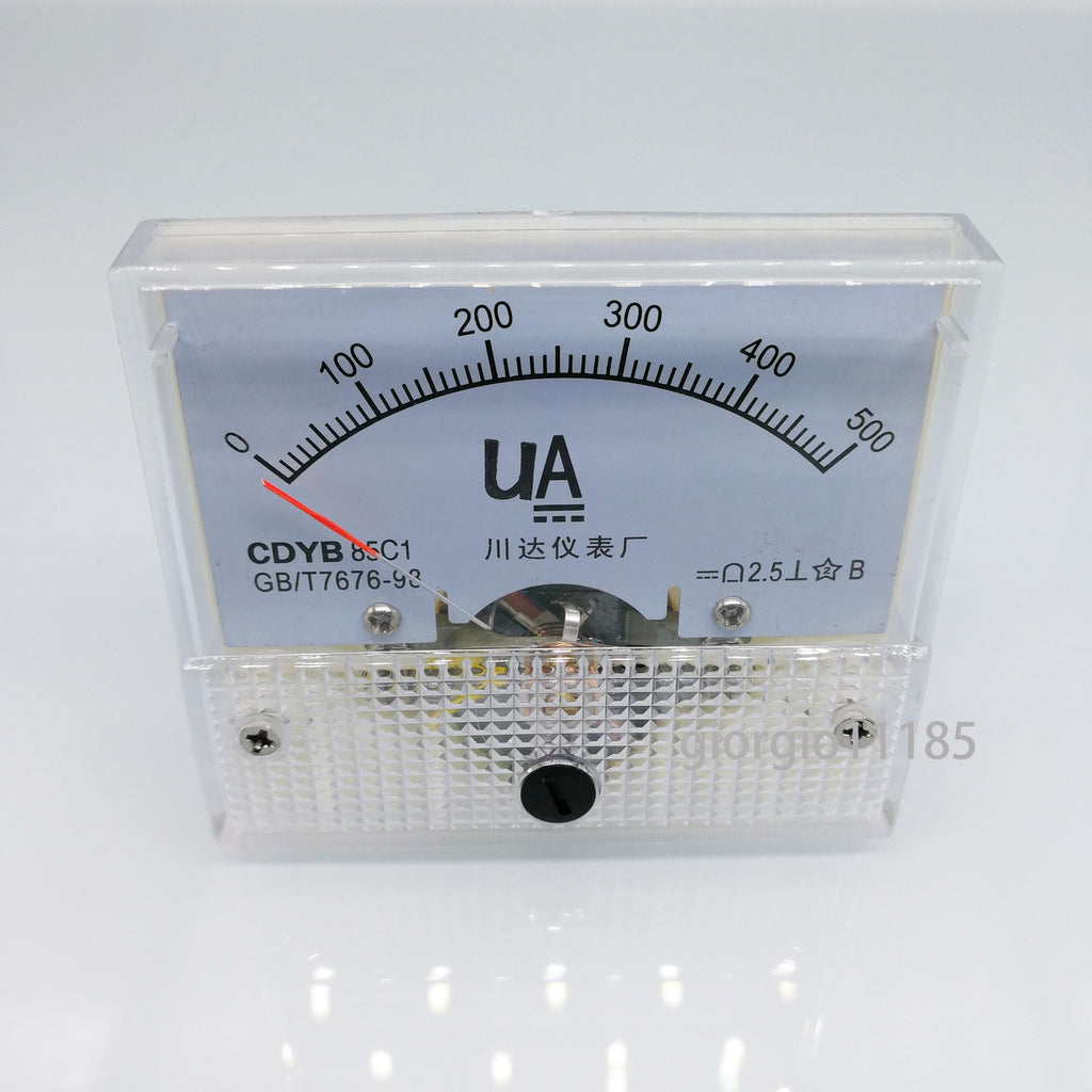 US Stock DC 0~500uA Class 2.5 Accuracy Analog Amperemeter Panel Meter Gauge 85C1