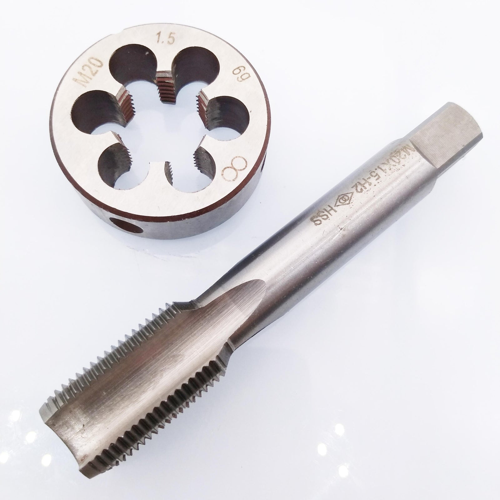 AU Stock  HSS M20 x 1.5mm Tap & M20 x 1.5mm Die Metric Thread Right Hand