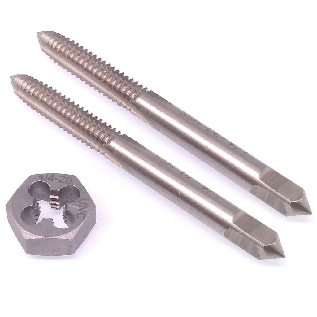 HSS 1/4-20 Taper & Plug Tap & 1/4-20 Hexagon Die Thread Right Hand Set