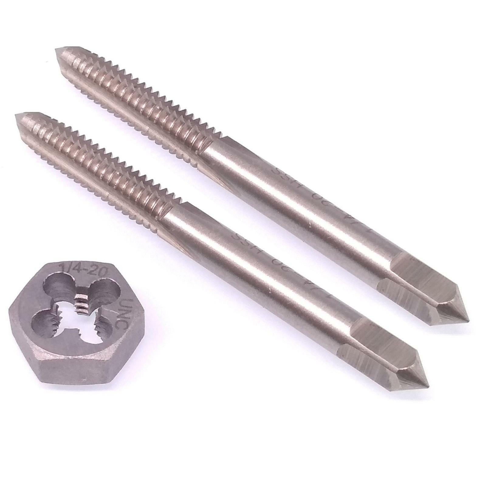 HSS 1/4-20 Taper & Plug Tap & 1/4-20 Hexagon Die Thread Right Hand Set