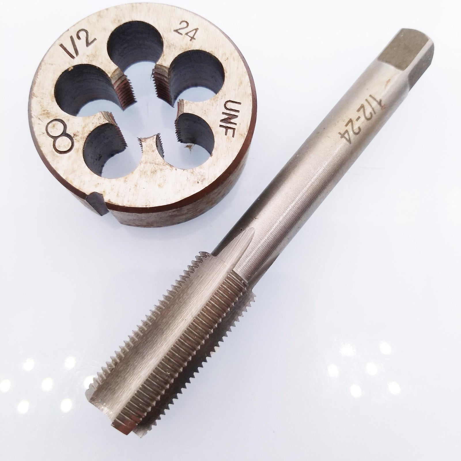 US Stock HSS 1/2-24 UNF Tap & 1/2-24 UNF Die Right Hand
