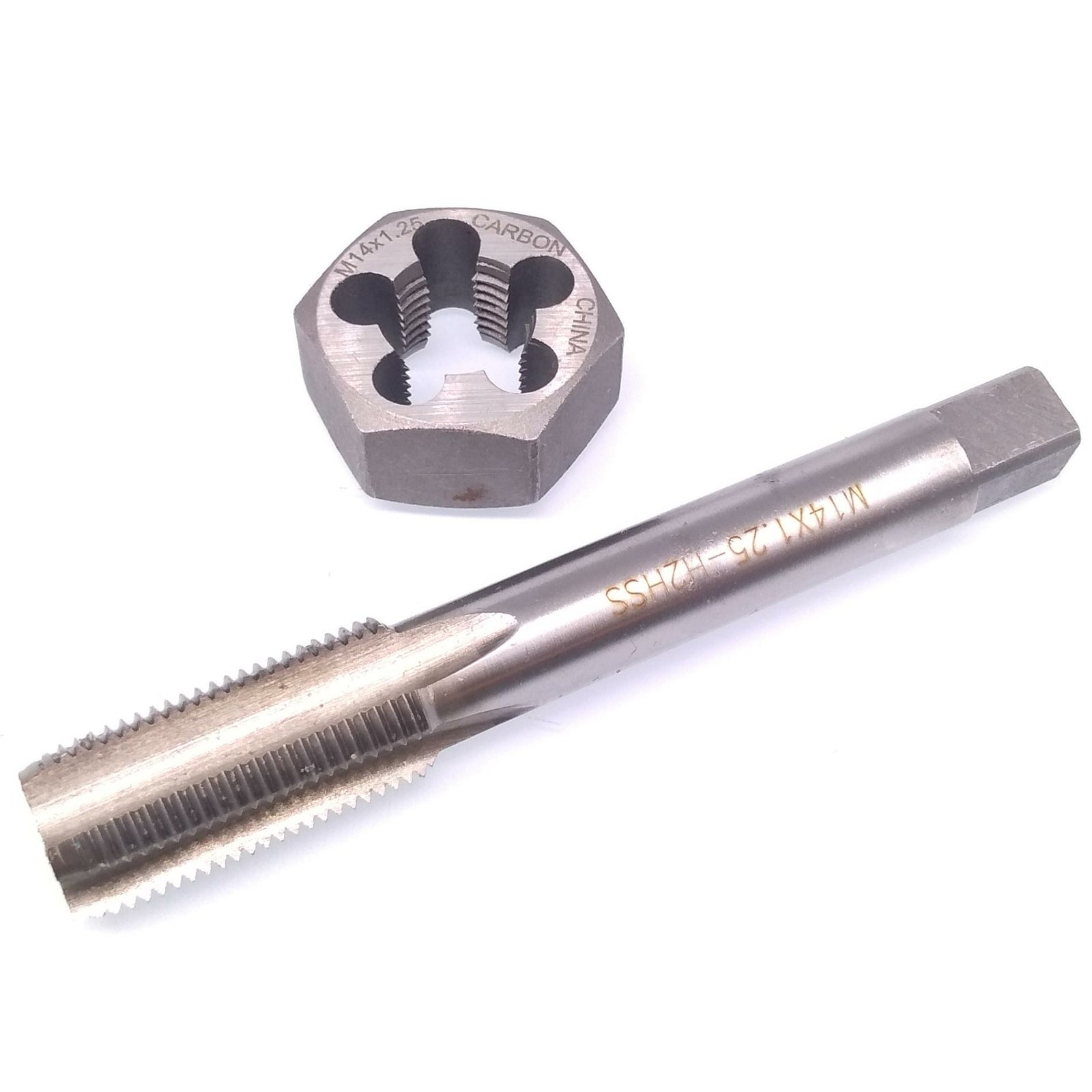 HSS M14 x 1.25mm Tap & M14 x 1.25mm Hexagon Die Metric Thread Right Hand Set