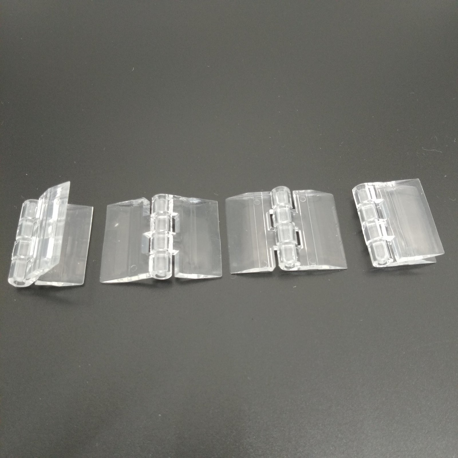 US Stock 12pcs Clear PMMA Acrylic Plastic Folding PMMA Hinge 25 x 33mm