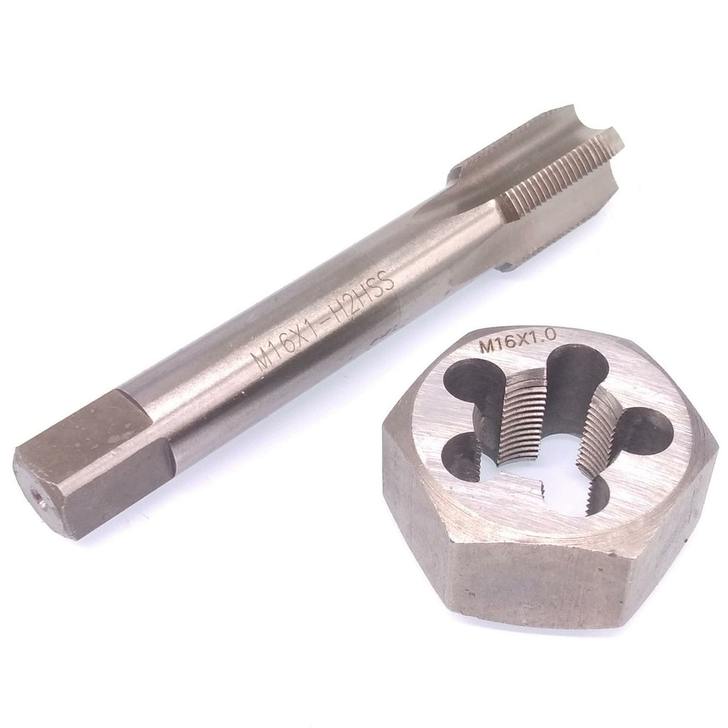 US Stock HSS M16 x 1mm Tap & M16 x 1mm Hexagon Die Metric Thread Right Hand Set