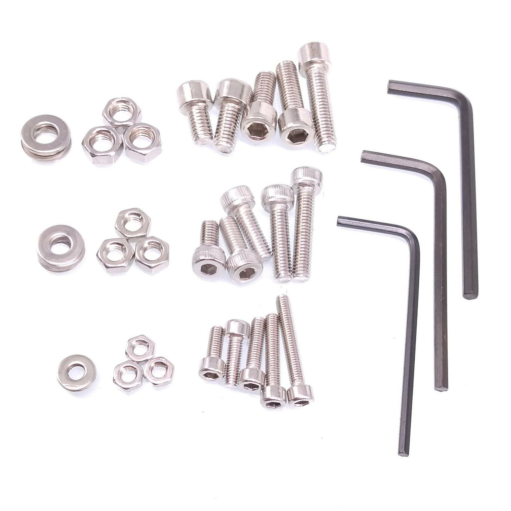 300x Socket Head Cap Screws Steel Allen Socket Nut Washers Wrench Assortment Kit