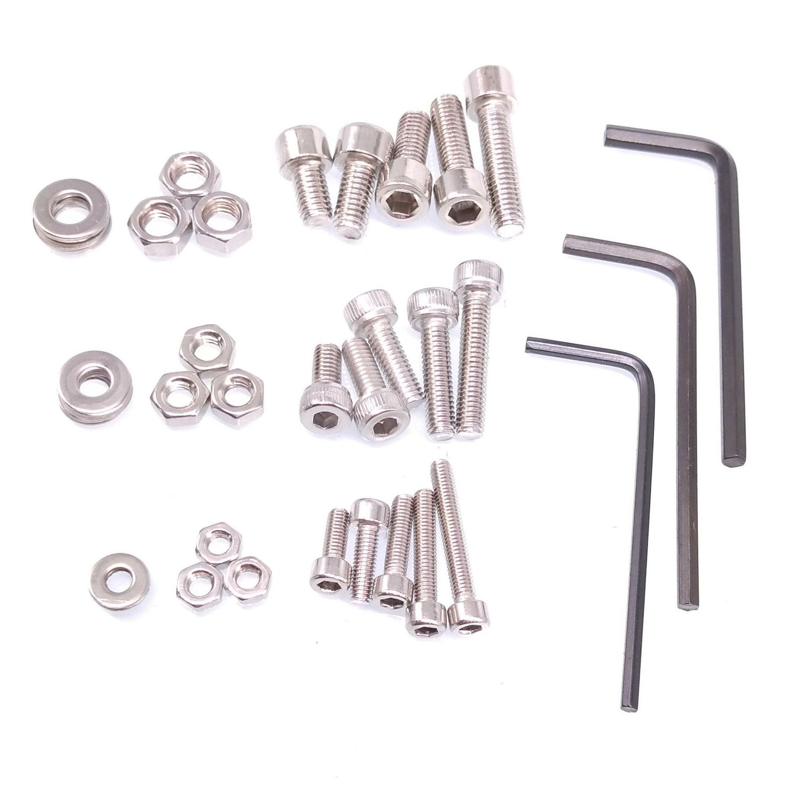 300x Socket Head Cap Screws Steel Allen Socket Nut Washers Wrench Assortment Kit