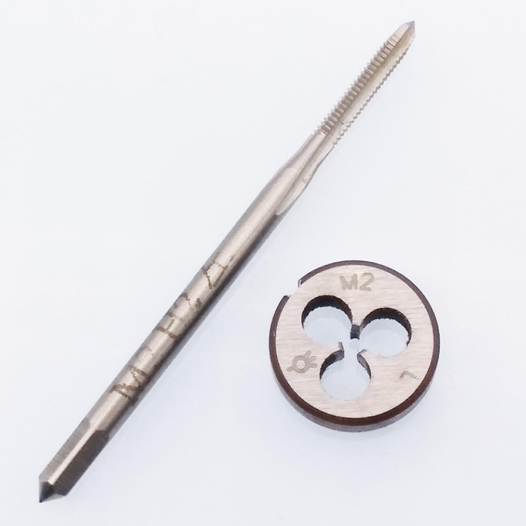 US Stock HSS M2 x 0.4mm Tap & M2 x 0.4mm Die Metric Thread Left Hand