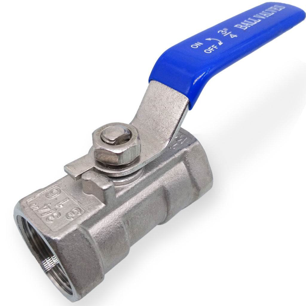 US Stock 3/4" NPT Female 1-Piece 316 Stainless Steel Port Ball Valve WOG1000