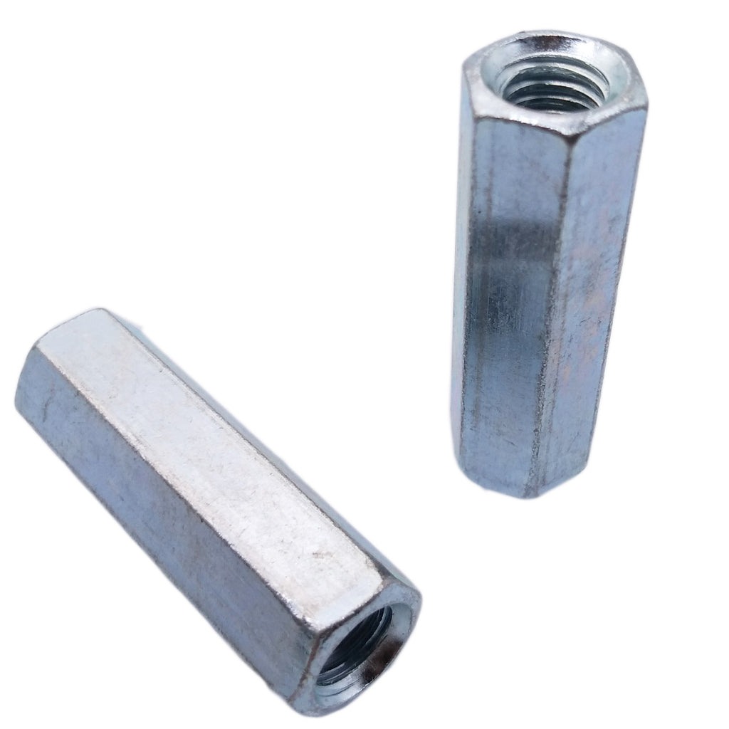 5pcs M8 x 1.25 x 40mm Long Rod Coupling Hex Nut Connector Zinc Plated