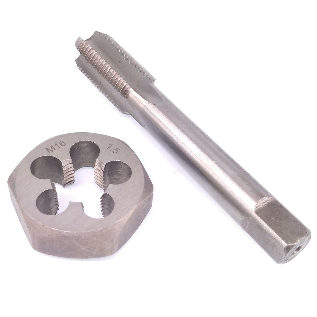 US Stock HSS M16 x 1.5mm Tap & 16x1.5mm Hexagon Die Metric Thread Right Hand Set