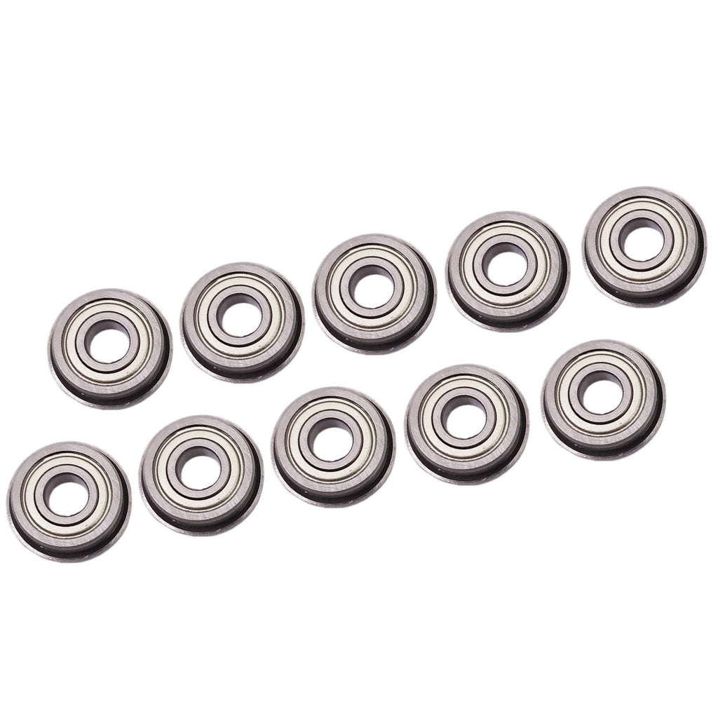 US Stock 10pcs F695zz Mini Metal Double Shielded Flanged Ball Bearings 5x13x4mm