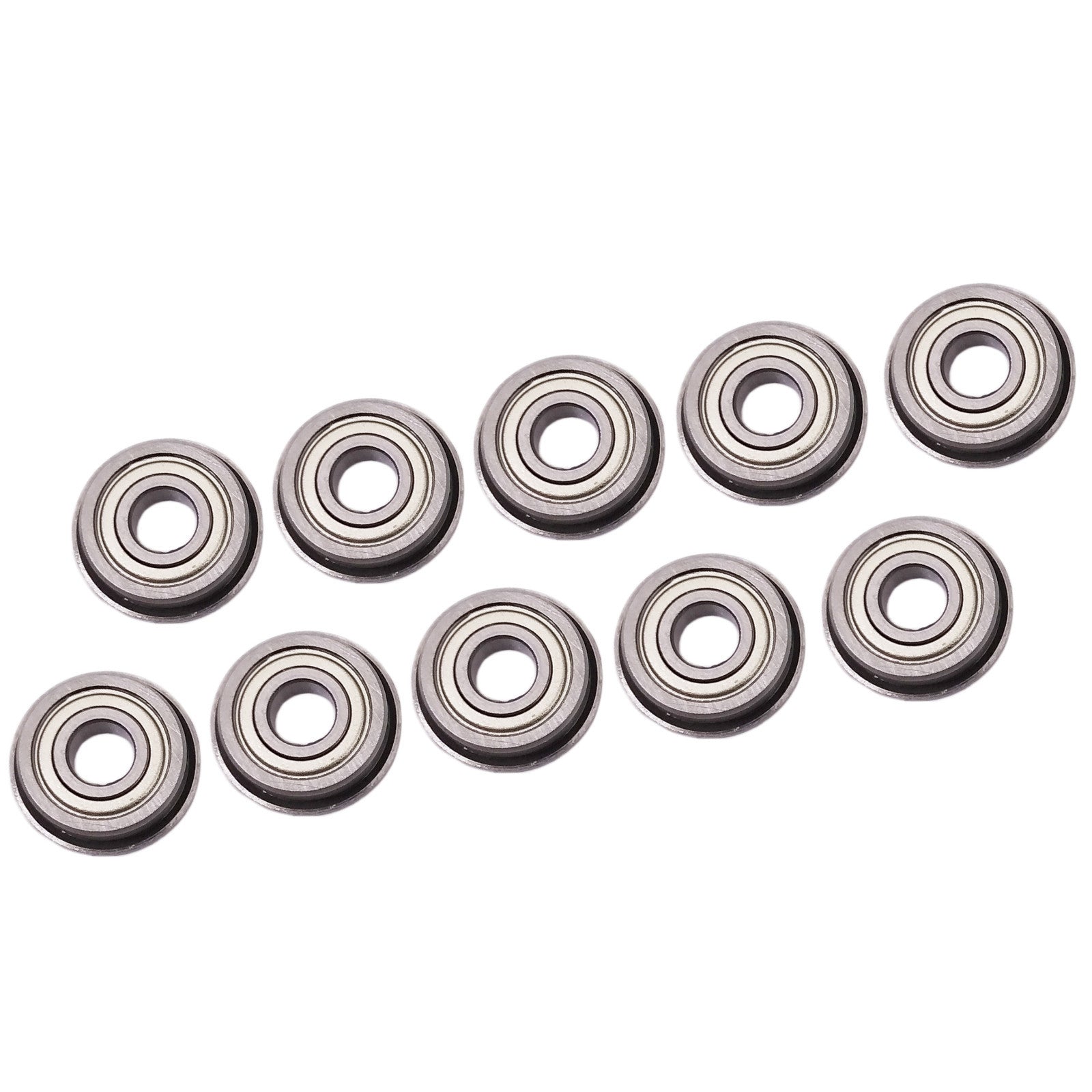 US Stock 10pcs F695zz Mini Metal Double Shielded Flanged Ball Bearings 5x13x4mm