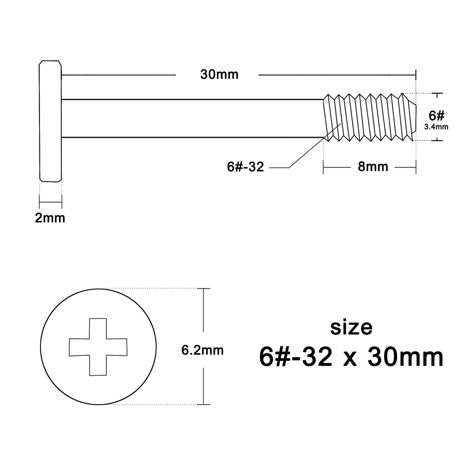 25x 6#-32x30mm PC Computer Case Video Card Water Cooler Radiator Fan Long Screw