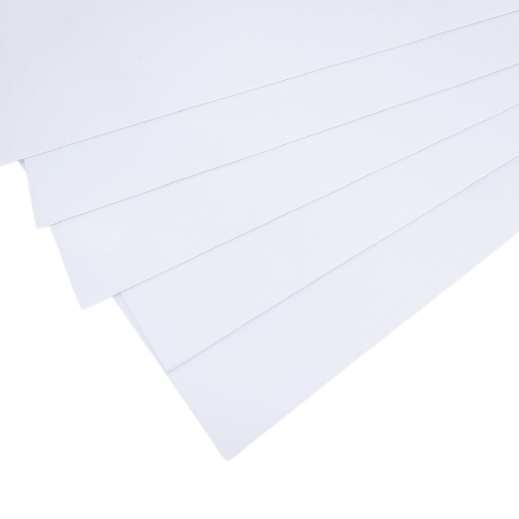 AU Stock  5pcs ABS Styrene Plastic Flat Sheet Plate 0.5mm x 200mm x 250mm White