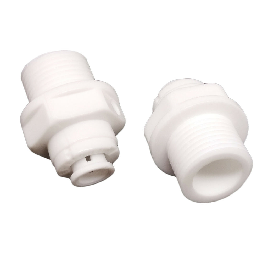 US Stock 2pcs 3/8" Male Thread to 1/4" Tube Quick Connect Push Fit