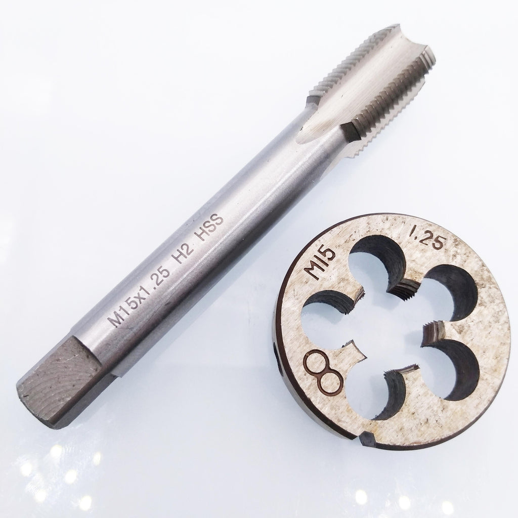 US Stock HSS M15 x 1.25mm Tap & M15 x 1.25mm Die Metric Thread Right Hand