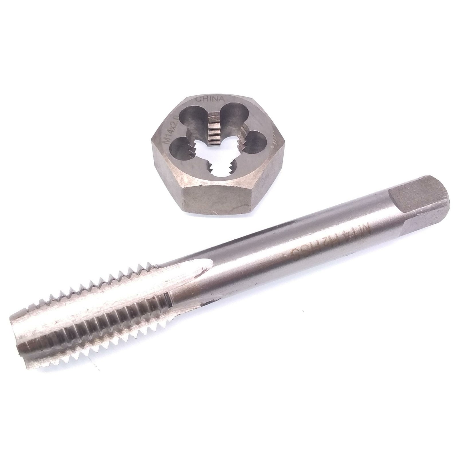 US Stock HSS M14 x 2mm Tap & M14 x 2mm Hexagon Die Metric Thread Right Hand Set