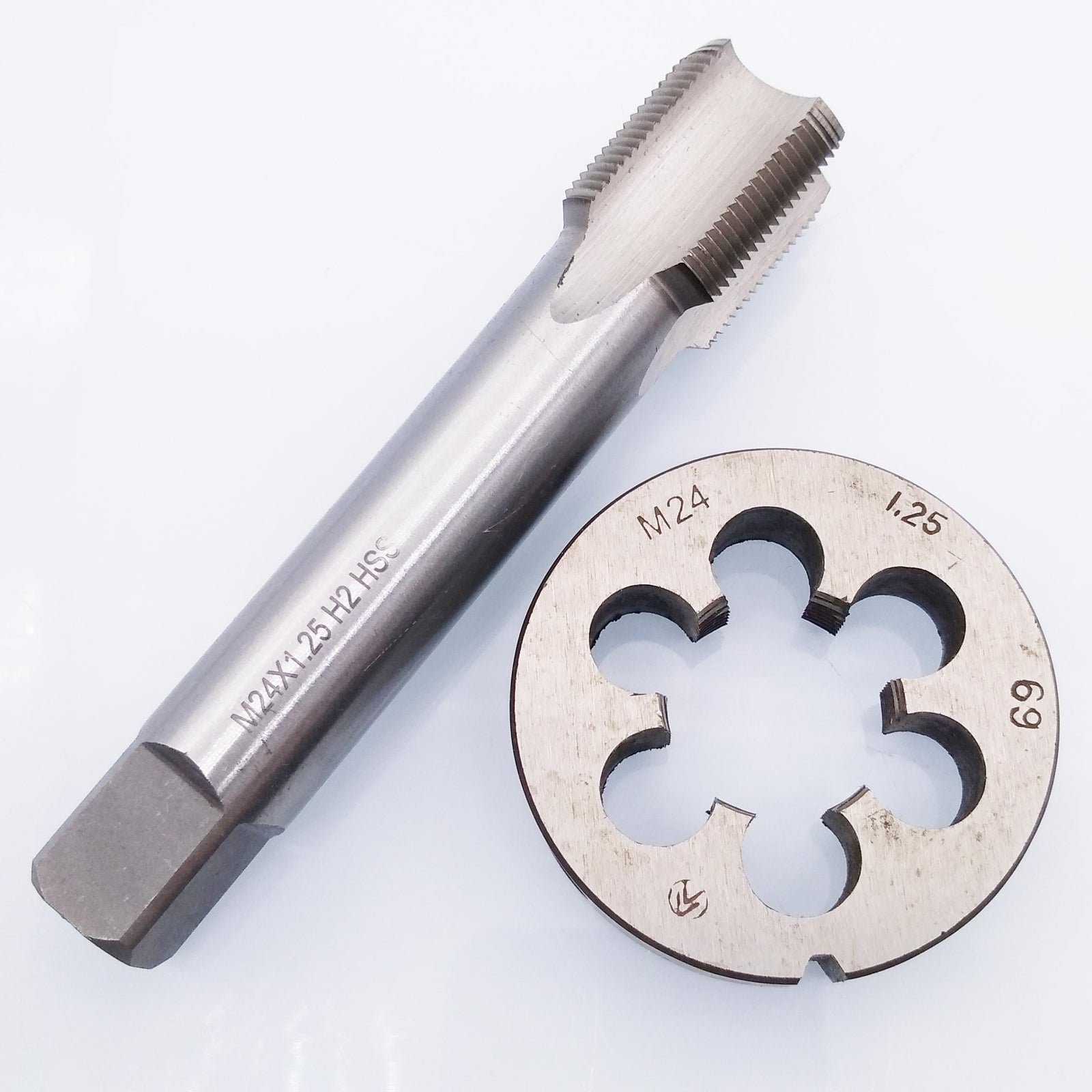 HSS M24 x 1.25mm Tap & M24 x 1.25mm Die Metric Thread Right Hand