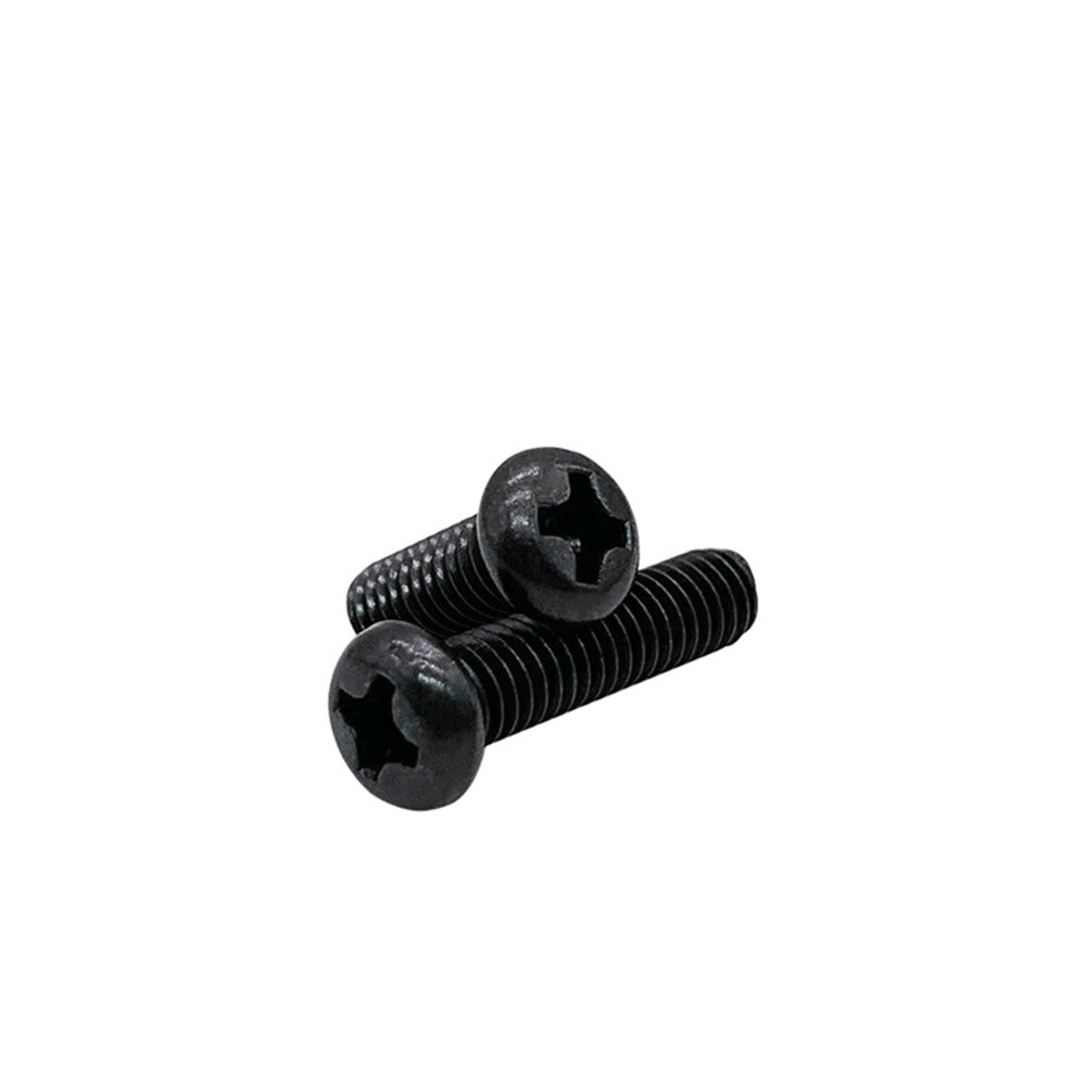 500pcs Black 304 Stainless Steel Phillips Cross Pan Head Small Screws M2.5 x 5mm