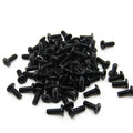 50pcs M2.5 x 3mm Black Phillip Wafer Flat Head Machine Screw Bolt Laptop Bolt