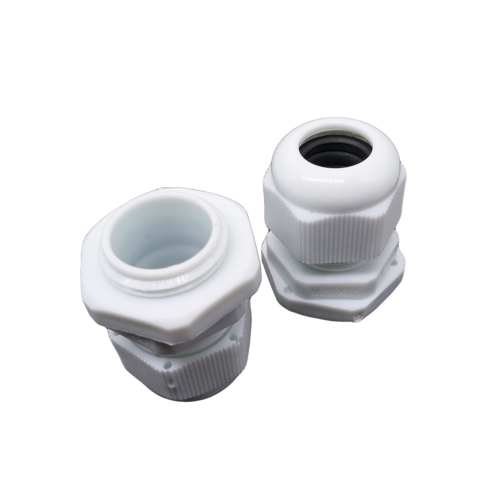 10pc M20 White Waterproof Cable Gland Connector Cable Range M20 x 1.5mm