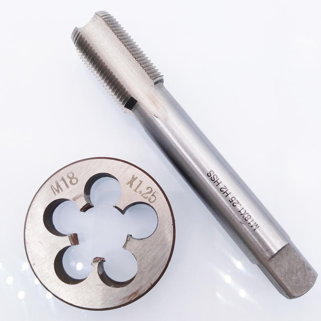 US Stock HSS M18 x 1.25mm Tap & M18 x 1.25mm Die Metric Thread Right Hand