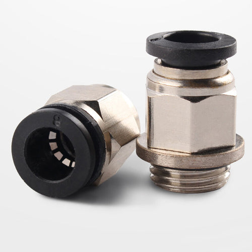 10xMale Thread x Push-in Fittings Pneumatic Hose Tube Straight Adapter 4mmxG1/8"