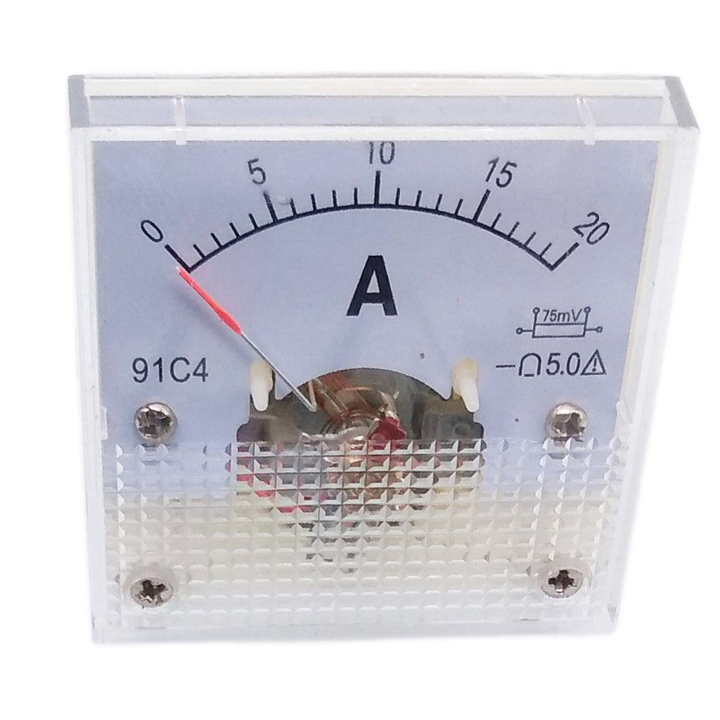 US Stock DC 0~20A Analog AMP Current Pointer Needle Panel Meter Ammeter & Shunt