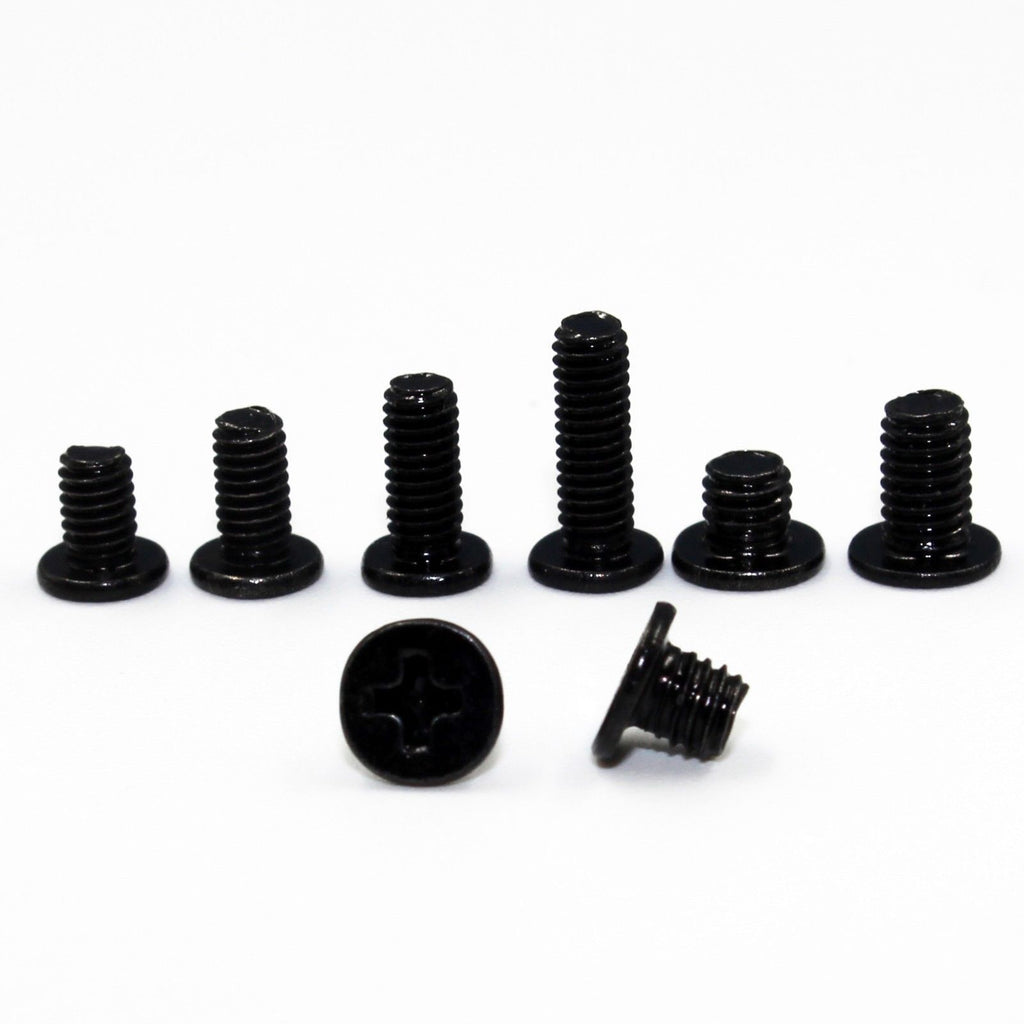 20pcs M2.5 x 3mm Black Phillip Wafer Flat Head Machine Screw Bolt Laptop Bolt