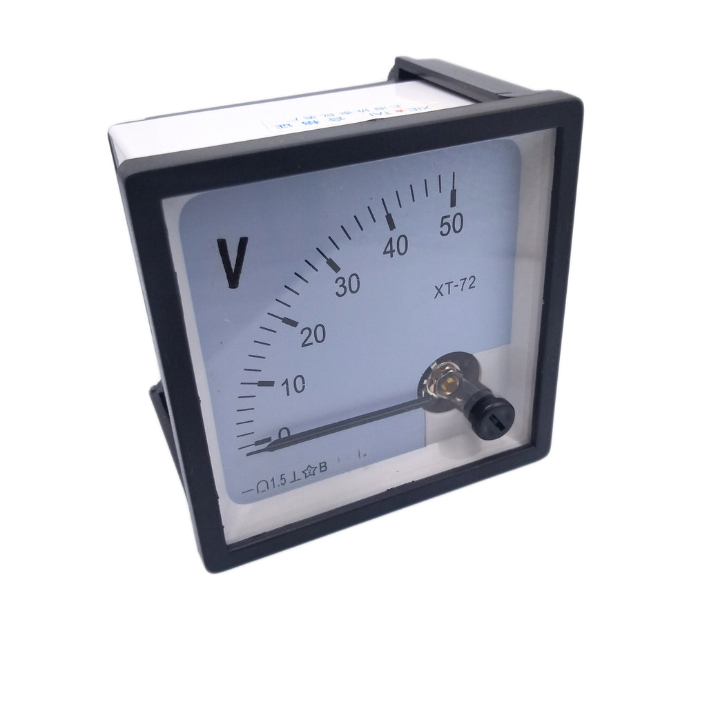 US Stock DC 0~50V Square Analog Volt Pointer Needle Panel Meter Voltmeter XT-72