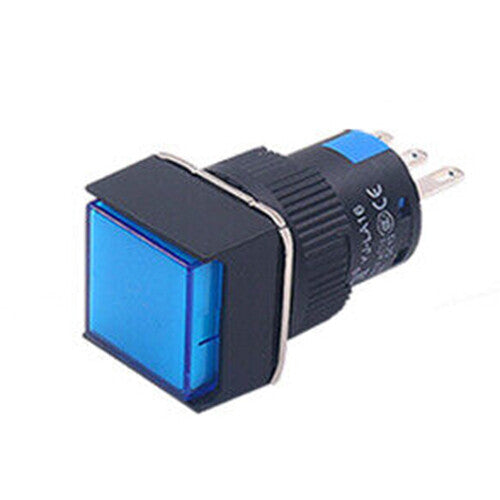 5pcs 24V Blue 16mm Momentary Push Button Switch ON/OFF 5A 250V 1 NO1 NC