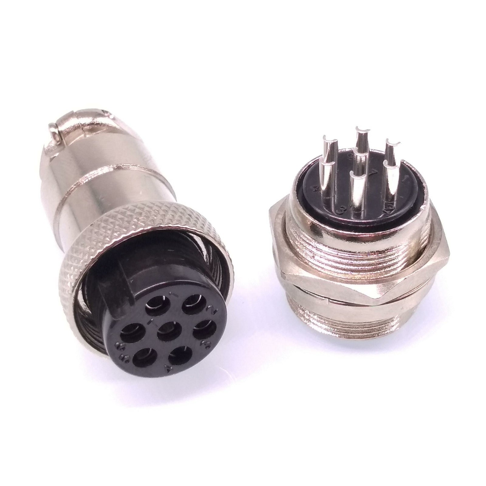 AU Stock 1Set GX20 7Pin 20mm Panel Mounting Metal Aviation Connector Plug Socket