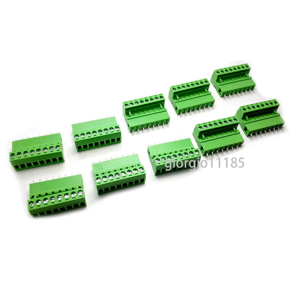 US Stock 10Set 2EDG 8P Plug-in Screw Terminal Block Connector 5.08mm Right Angle