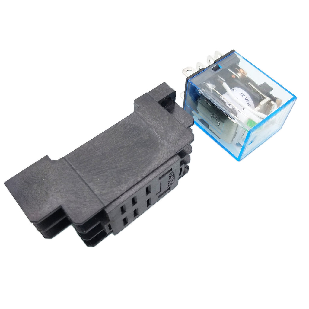 US Stock LY2NJ HH62P-L JQX-13F Relay 12V DC Coil 10A & PTF08A Socket Base